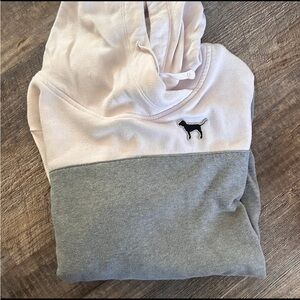 PINK Victoria's Secret Cream and Gray Hoodie